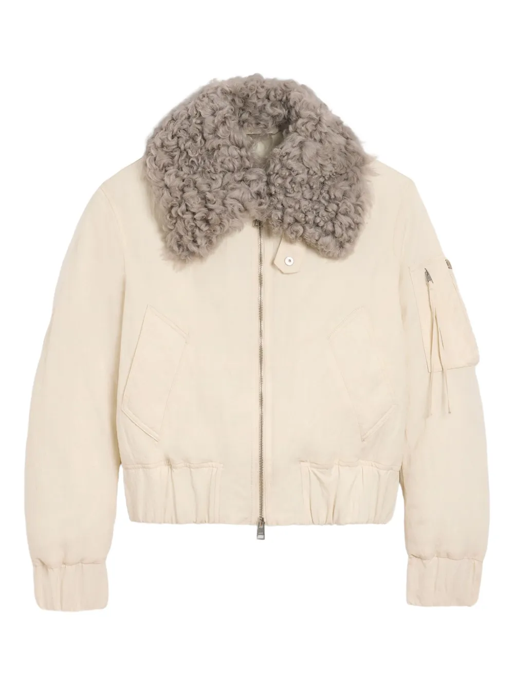 AMI Paris padded bomber jacket | Neutrals | Image 1