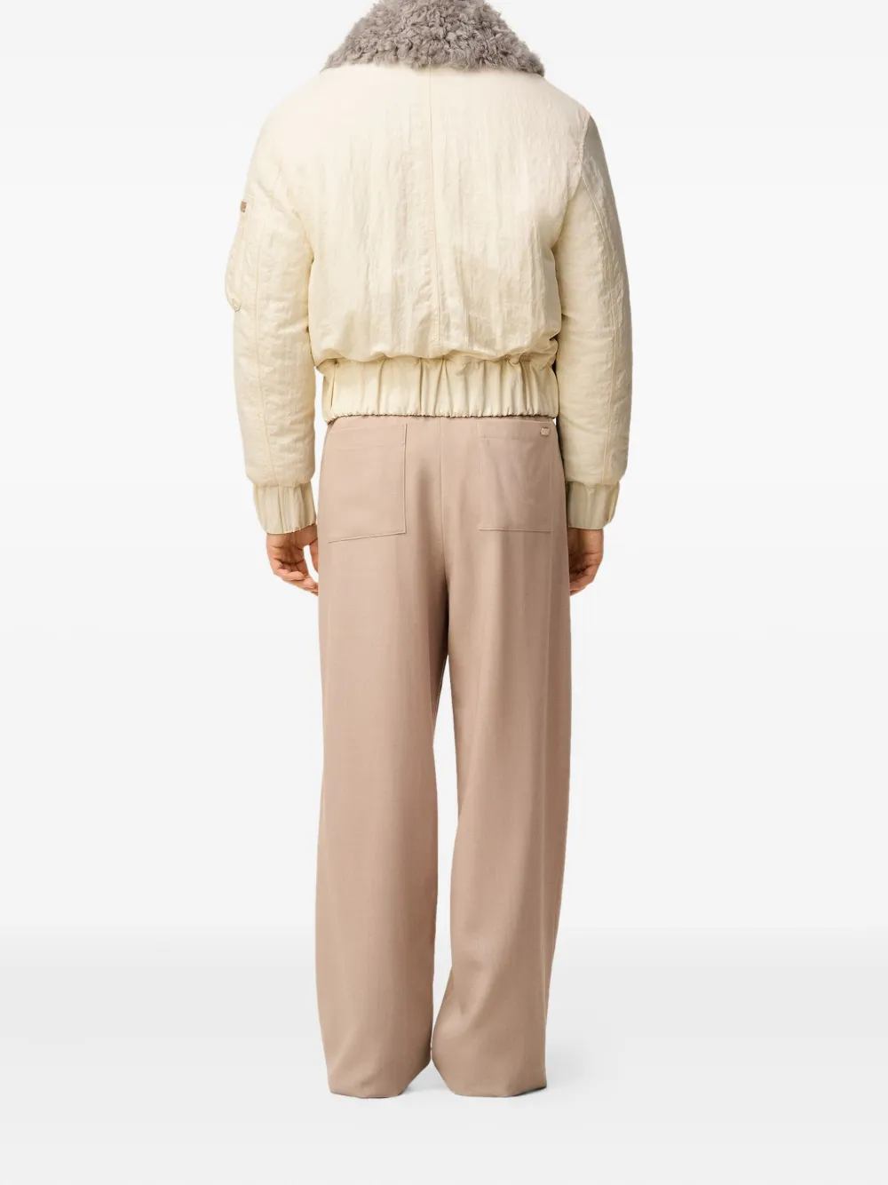 AMI Paris Gewatteerd bomberjack Beige