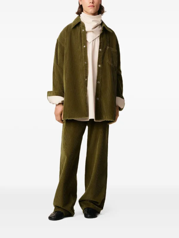AMI Paris コーデュロイ シャツジャケット | グリーン | FARFETCH JP