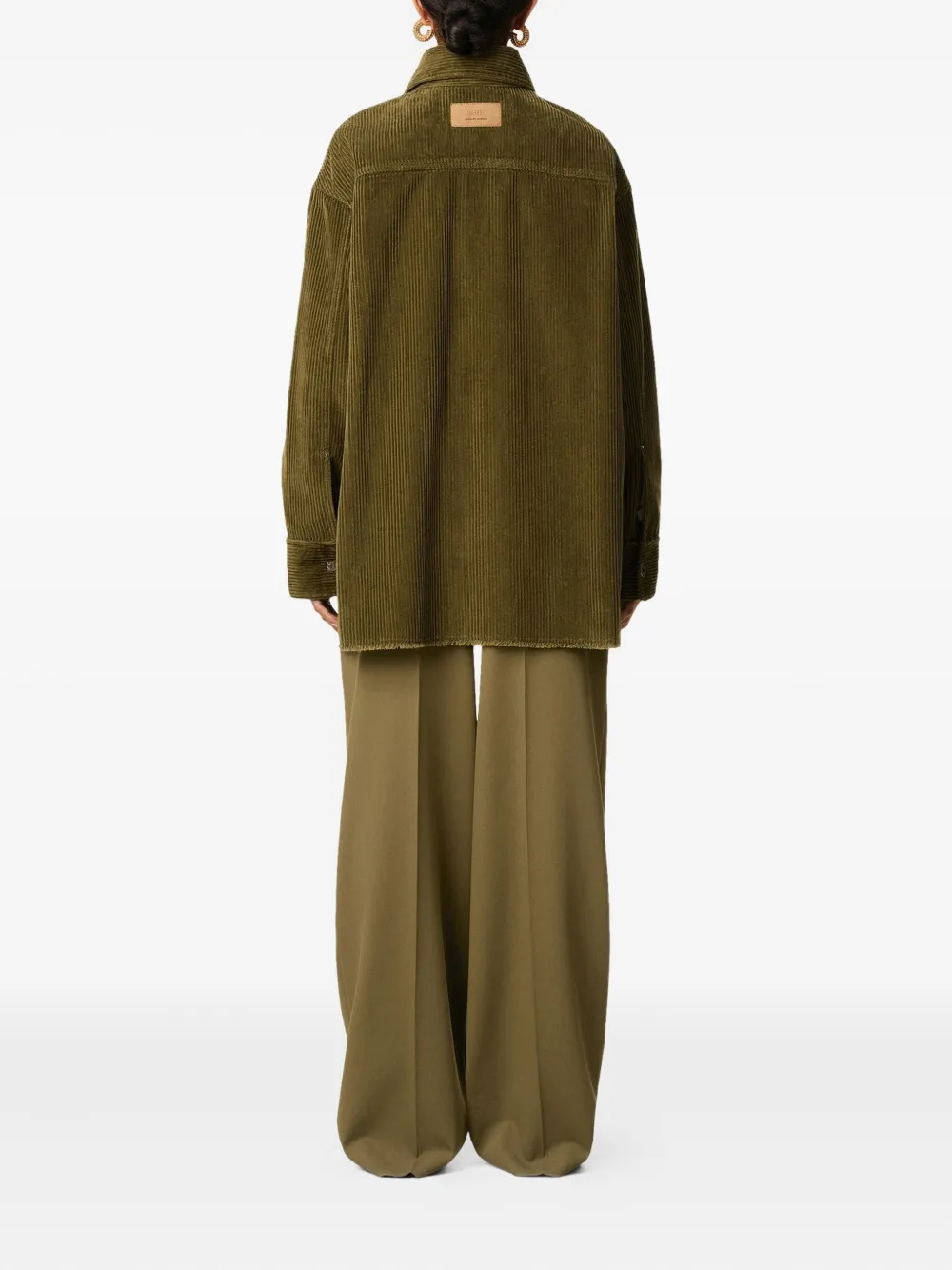 Ami Alexandre Mattiussi Overshirt With Chest Pocket And Long Sleeves In Green