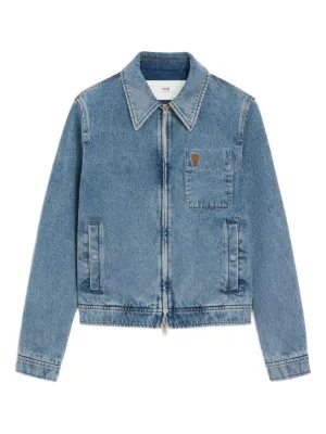 新品❣️ami paris デニムジャケット ライトブルー 新品タグ付き 送料関税込☆AMI PARIS☆アミパリス☆ブルー デニムジャケット