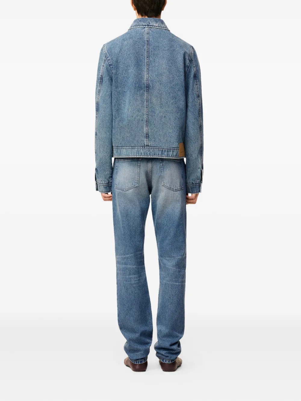 AMI Paris Ami De Coeur denim jack Blauw