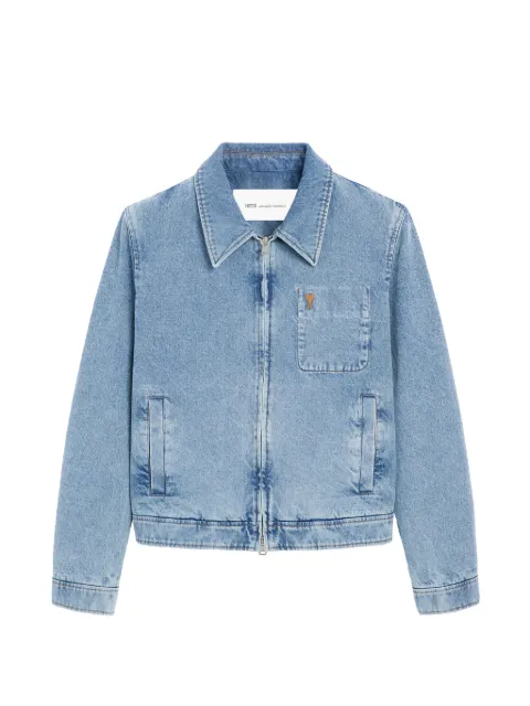 AMI Paris Ami De Coeur cotton zipped jacket