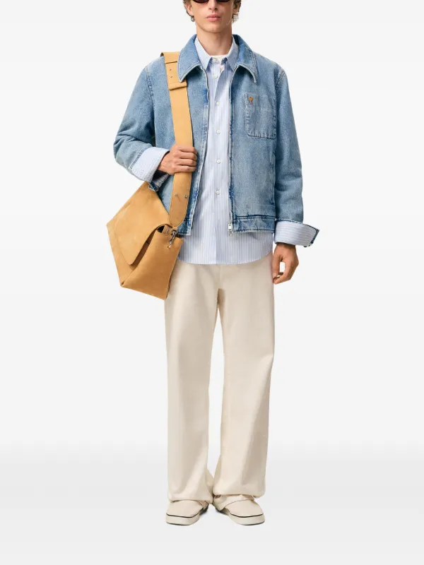 AMI Paris Ami De Coeur ジップアップ ジャケット | ブルー | FARFETCH JP