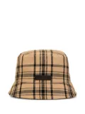 AMI Paris checked wool bucket hat - Brown