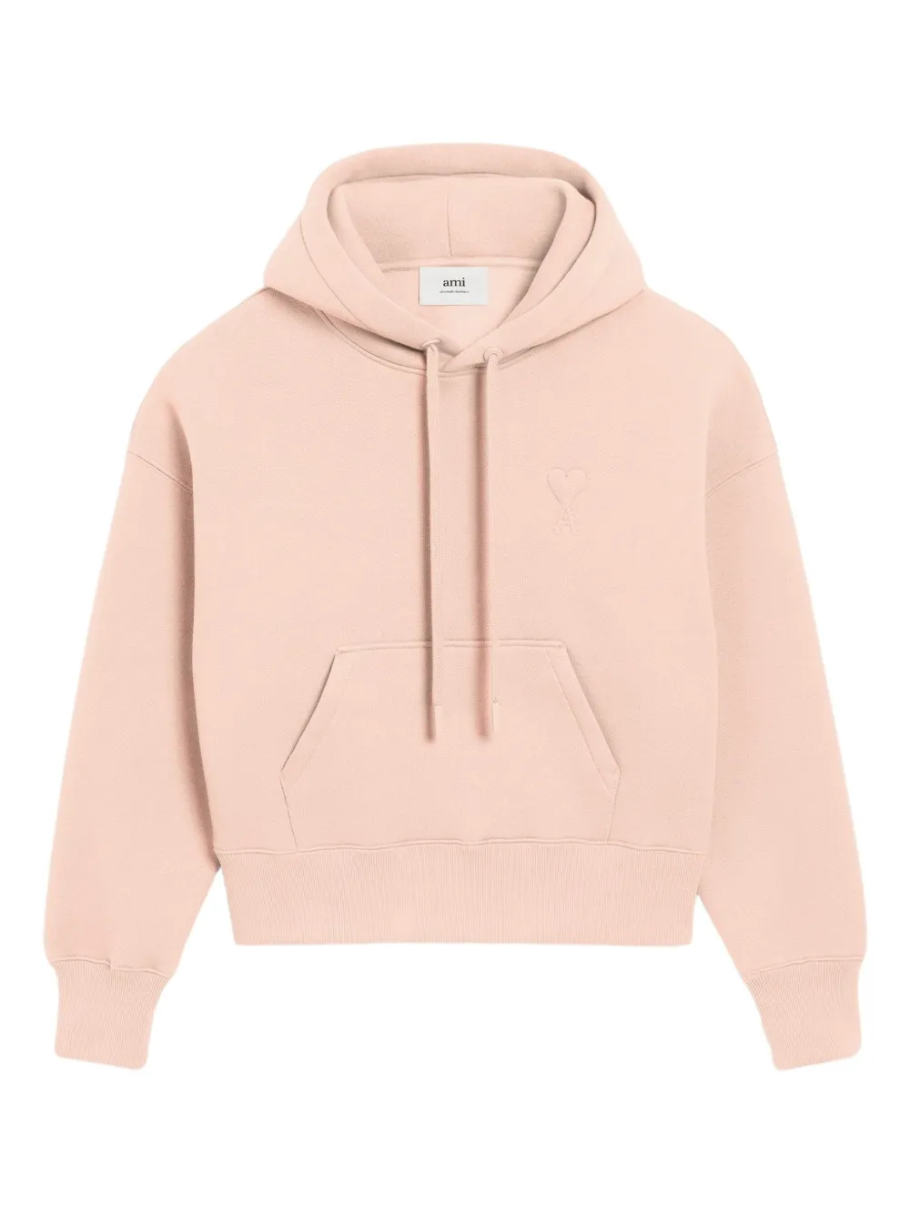 AMI Paris Hoodie met logo Roze