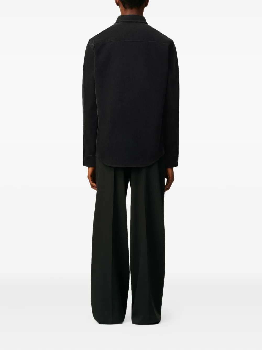 AMI Paris Ami de Coeur ribfluwelen shirt Zwart