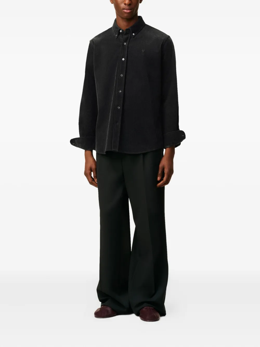 AMI Paris corduroy logo-embroidered shirt | Image 2