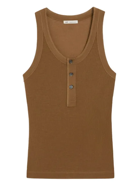 AMI Paris buttoned placket tank top