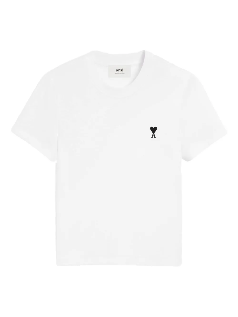 AMI Paris heart-embroidered cotton T-shirt | White | Image 1
