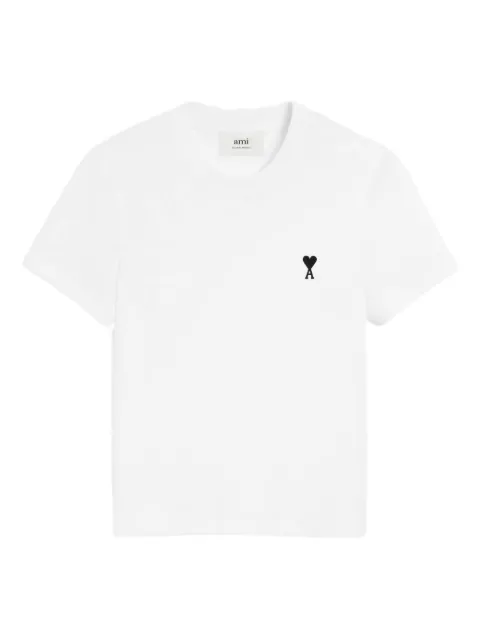AMI Paris heart-embroidered cotton T-shirt