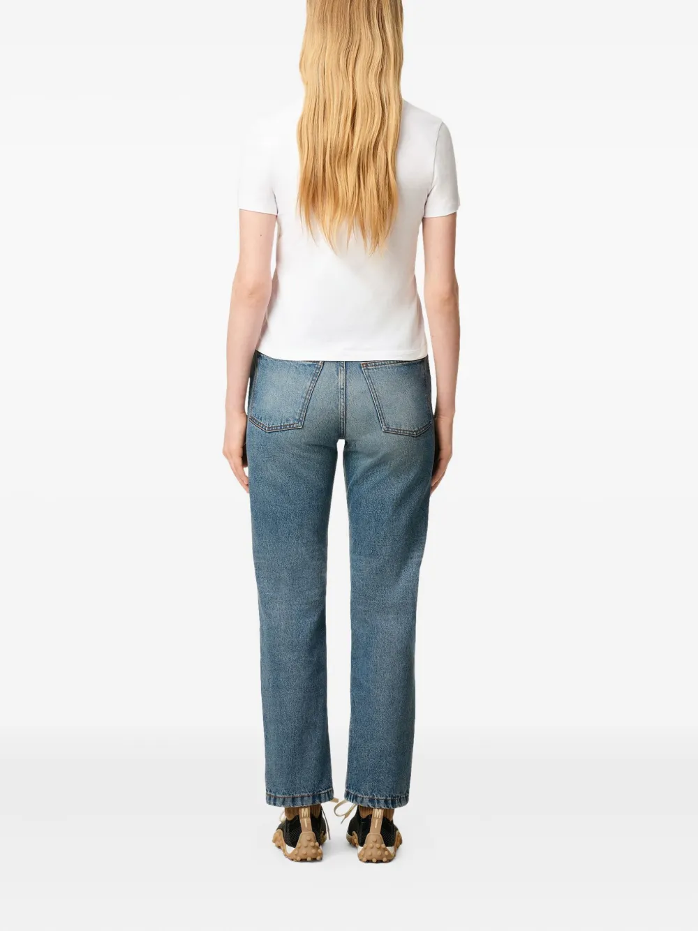 AMI Paris T-shirt met geborduurd hart Wit