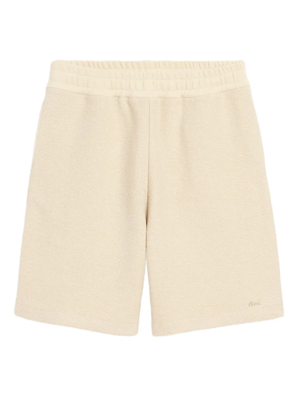 AMI Paris Katoenen fleece shorts Beige
