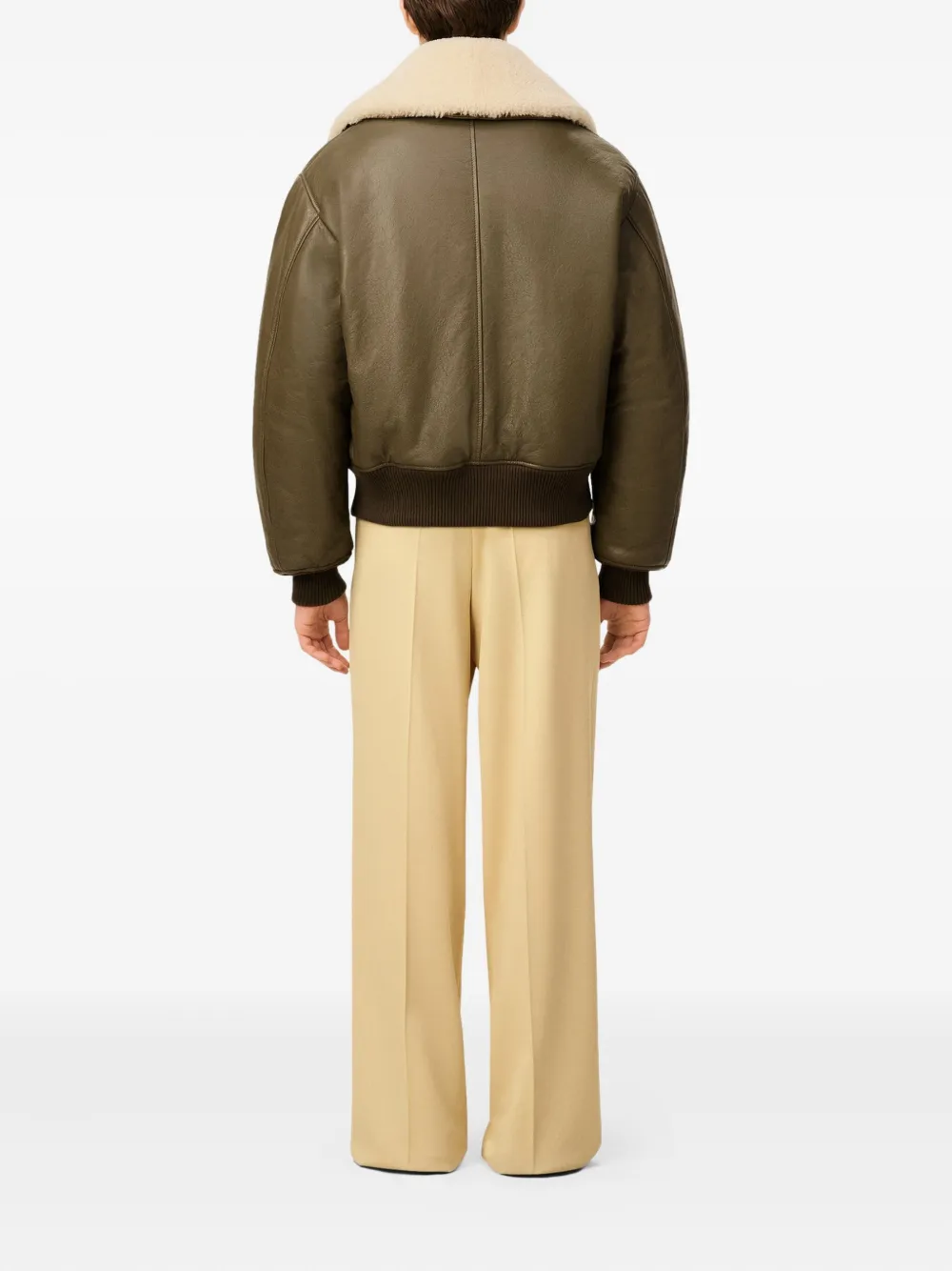 AMI Paris Leren jack Groen