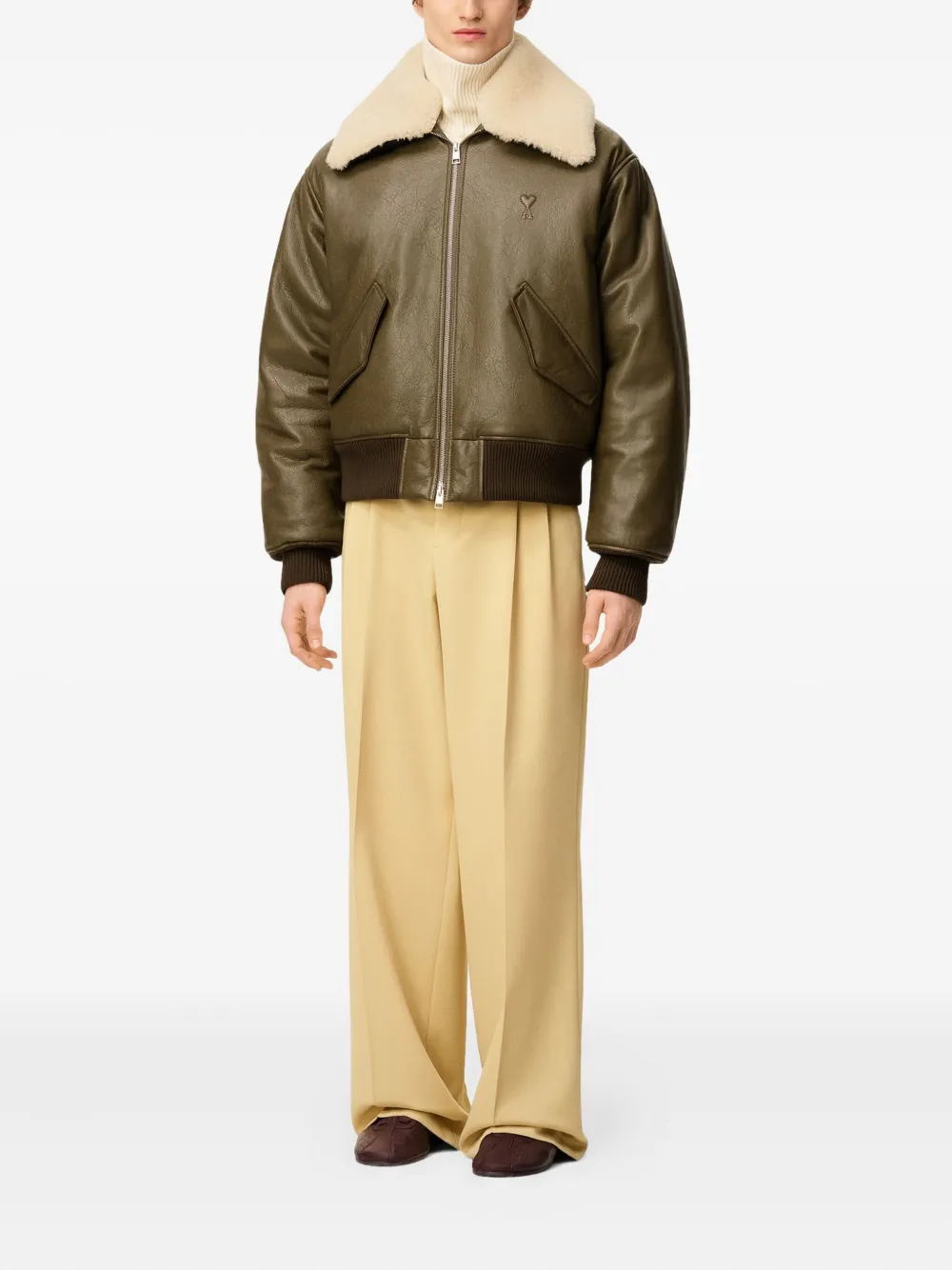 AMI Paris leather zipped jacket | Leather Jackets | Image 2