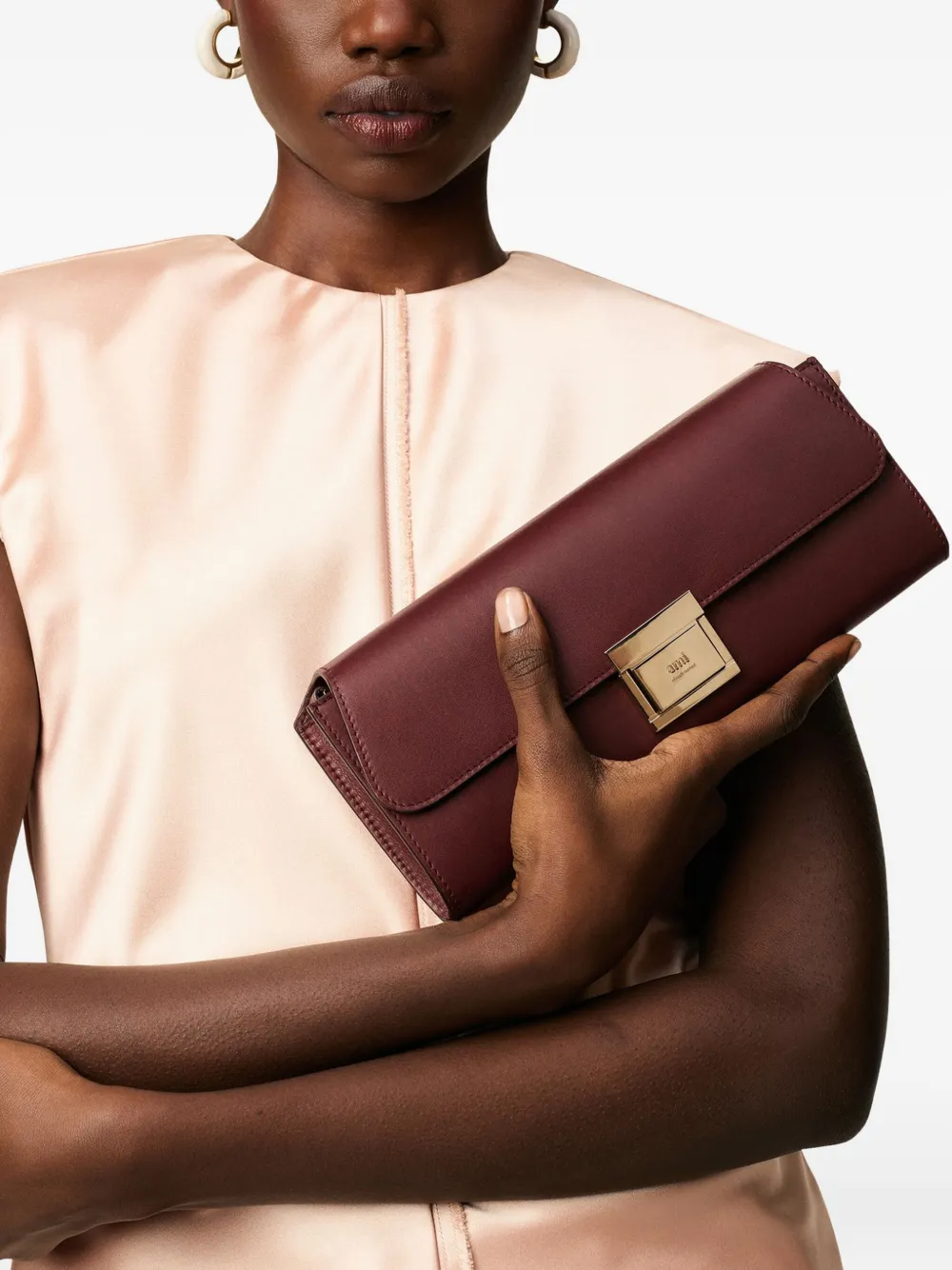 Ami Alexandre Mattiussi Mimi Clutch Bag In Red