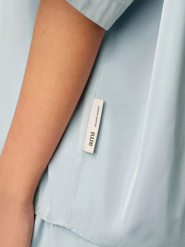 AMI Paris short-sleeve button-up Shirt | Blue | FARFETCH