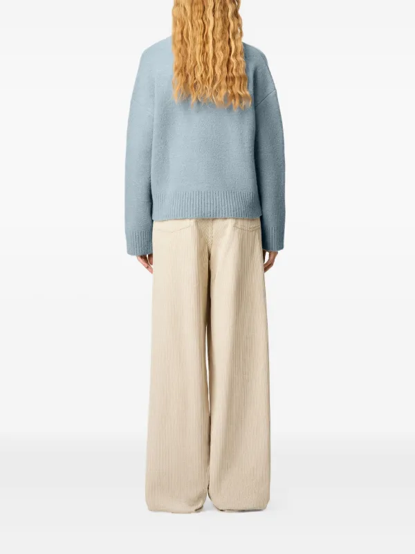 Ami Paris カーディガン スカイブルー Ami Paris カーディガン スカイブルー 4509-SKY/OFF WHITE Blue Alpaca