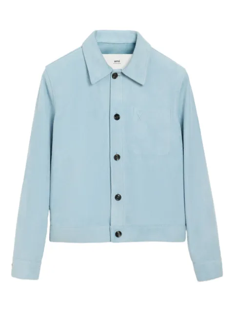 AMI Paris suede button-up jacket