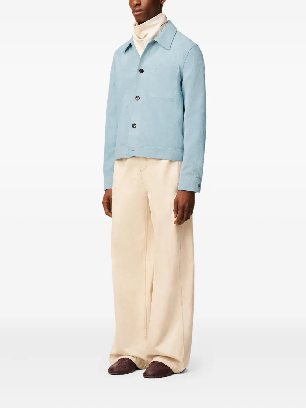 AMI Paris Suède shirtjack Blauw