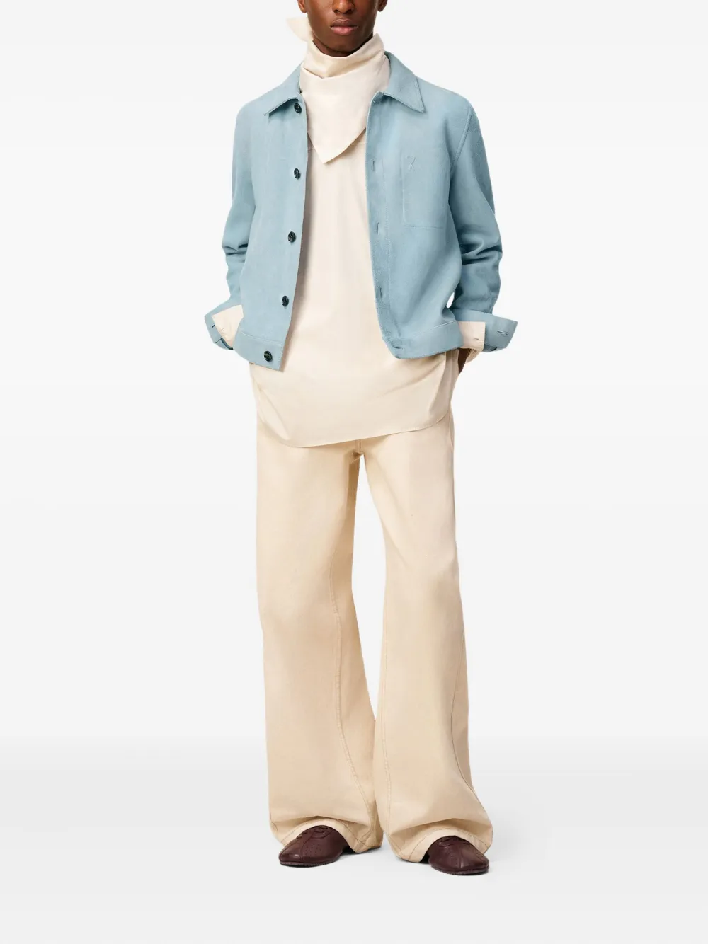 AMI Paris Suède shirtjack Blauw