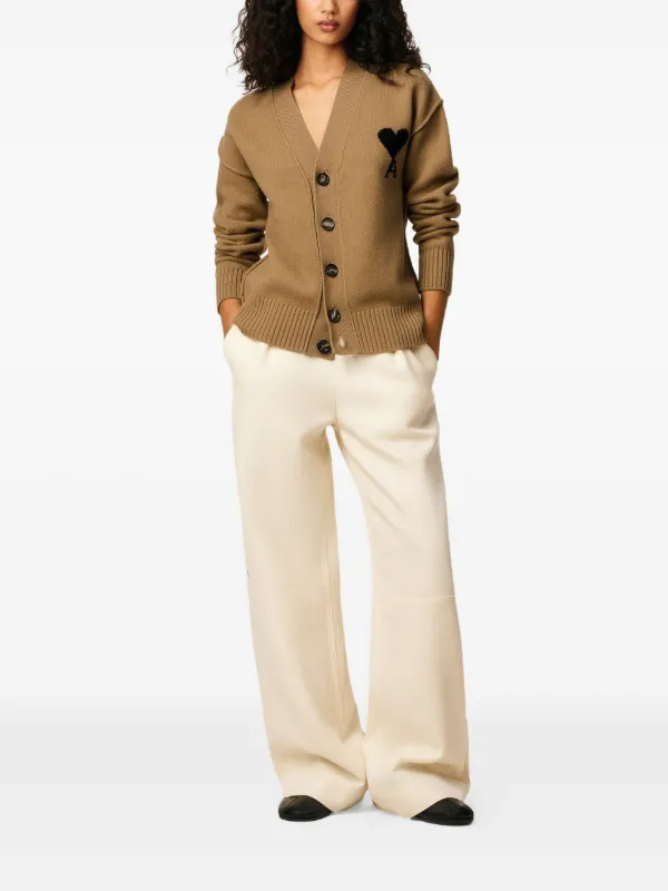 AMI Paris Ami De Coeur カーディガン | ブラウン | FARFETCH JP