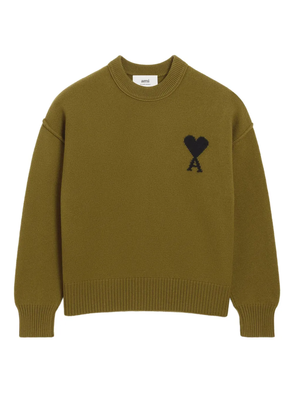 AMI Paris Ami de Coeur sweater | Green | Image 1
