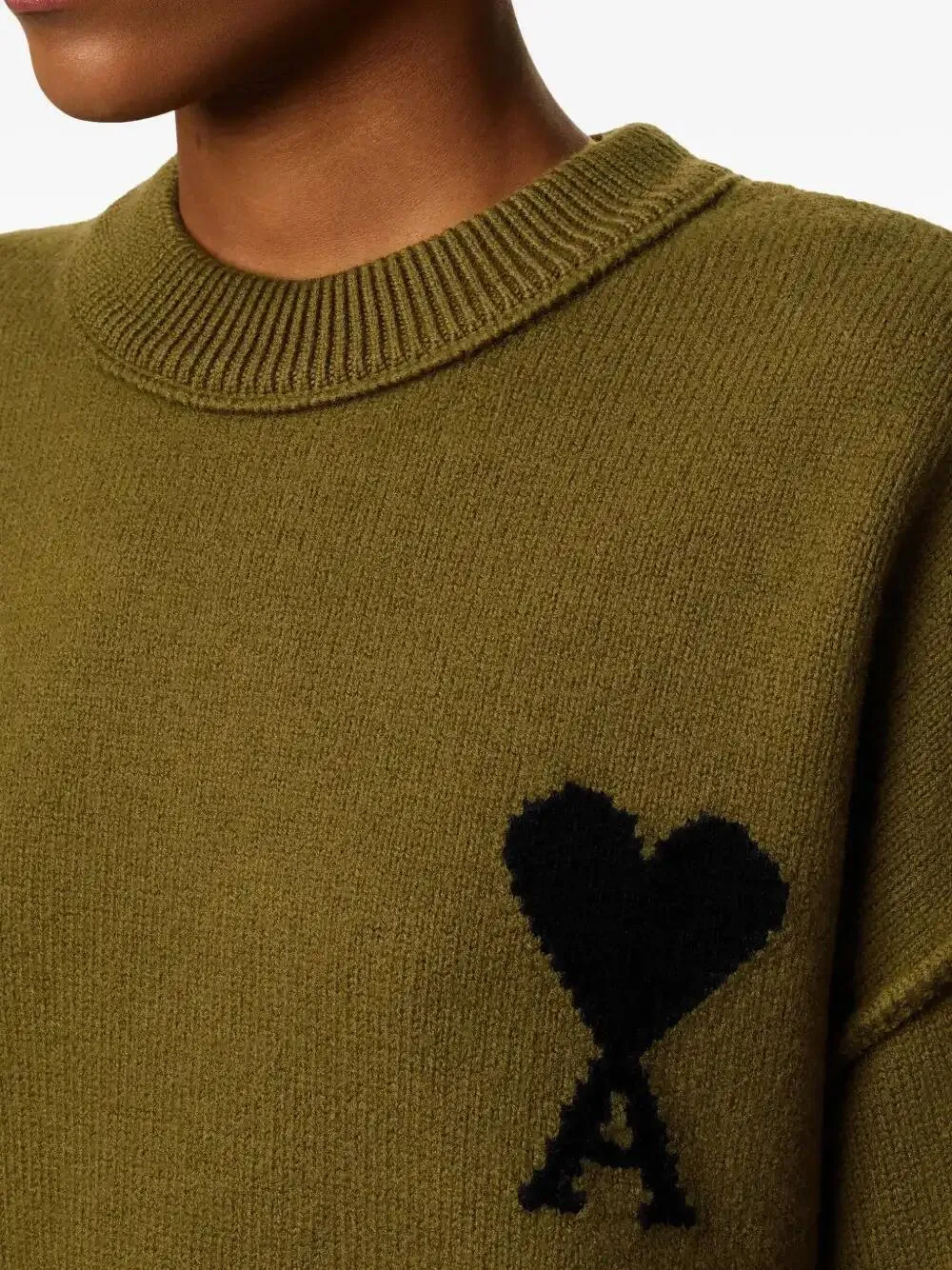 AMI Paris Ami De Coeur セーター | グリーン | FARFETCH JP