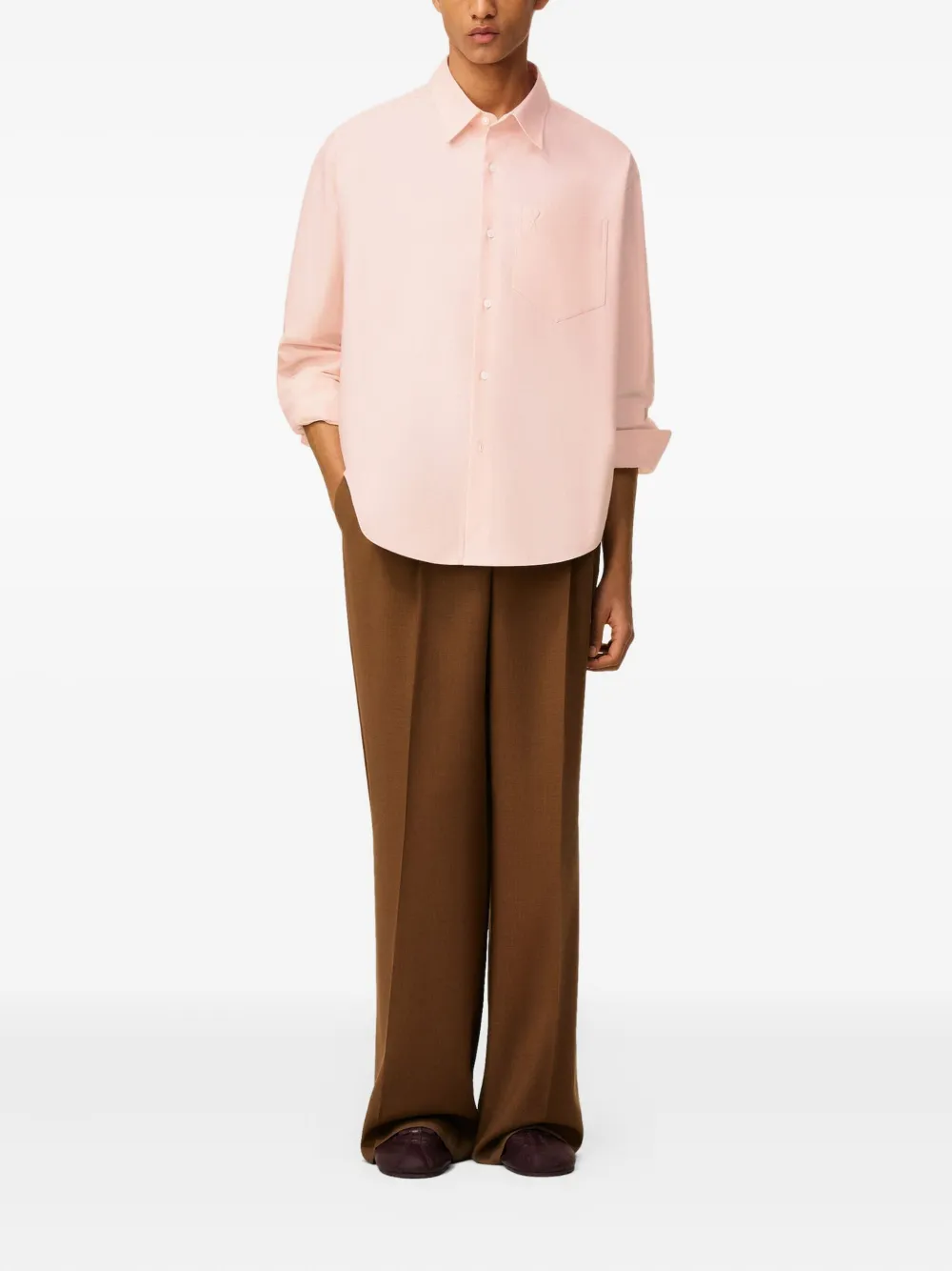 AMI Paris katoenen shirt Roze