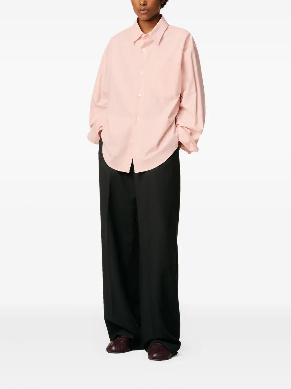 AMI Paris katoenen shirt Roze
