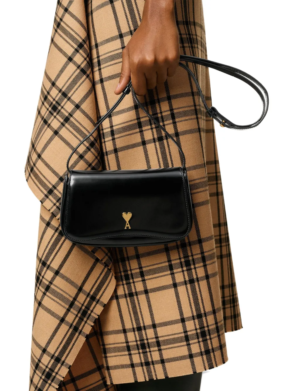 AMI Paris Kleine Paris crossbodytas Zwart
