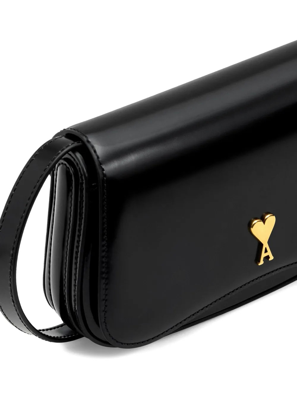 AMI Paris Kleine Paris crossbodytas Zwart