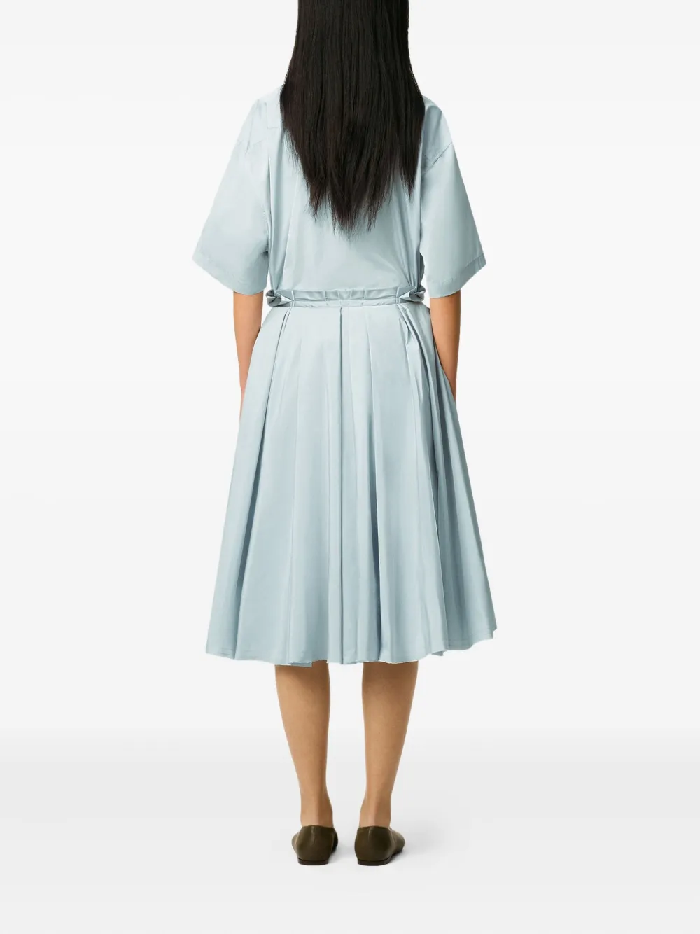 AMI Paris Midi-plooirok Blauw