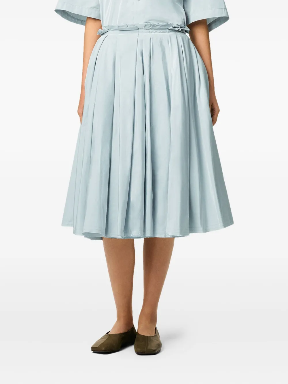 AMI Paris Midi-plooirok Blauw