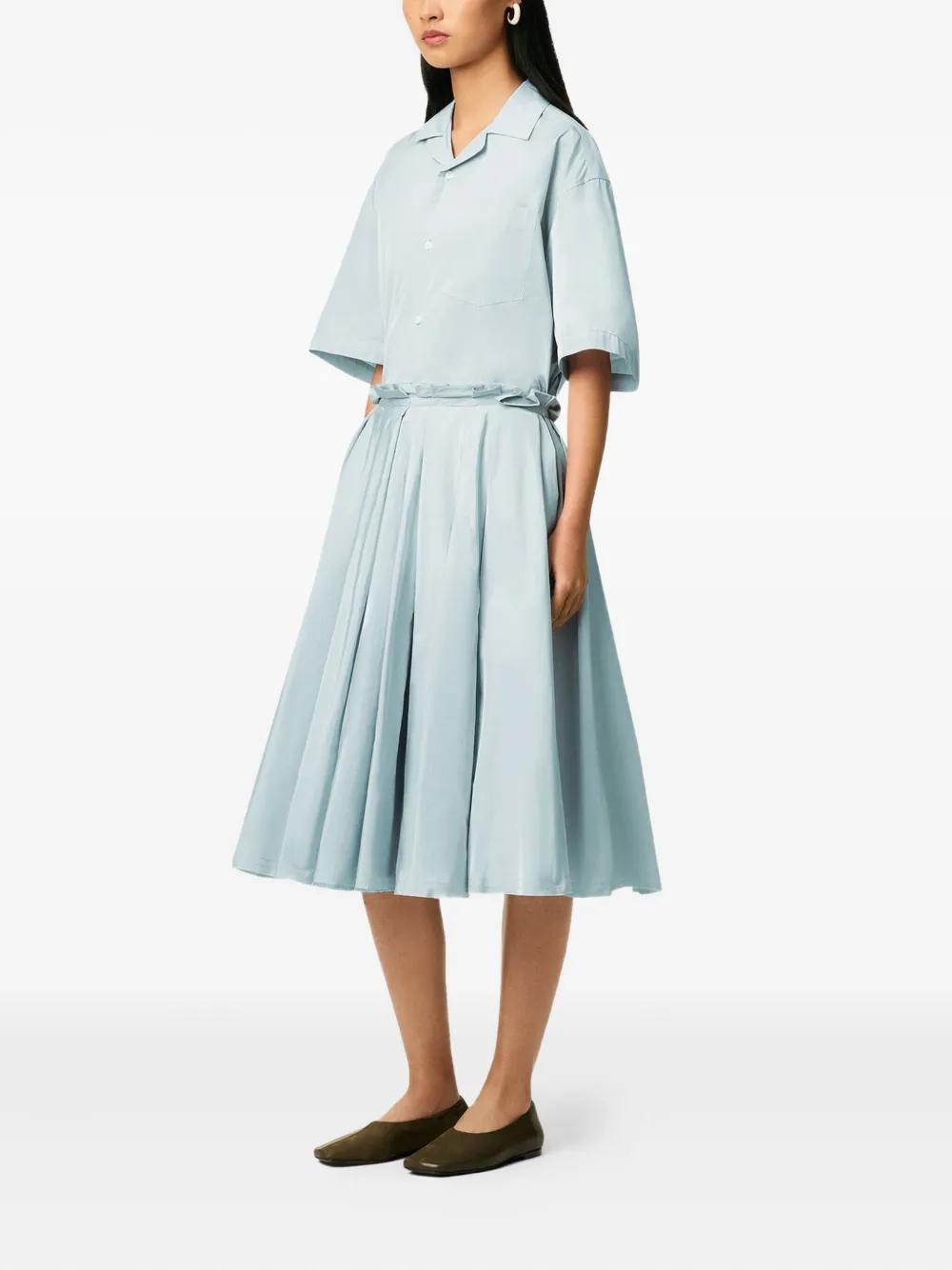 AMI Paris Midi-plooirok Blauw