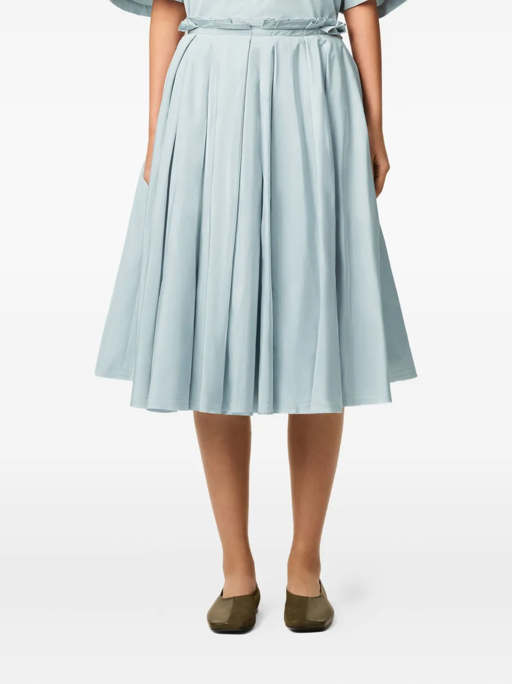 AMI Paris Midi-plooirok Blauw