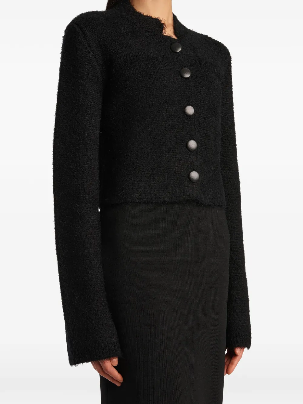 Khaite Silk-blend Cardigan in Black, view 4