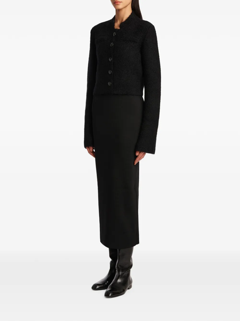 Khaite Silk-blend Cardigan in Black, view 2