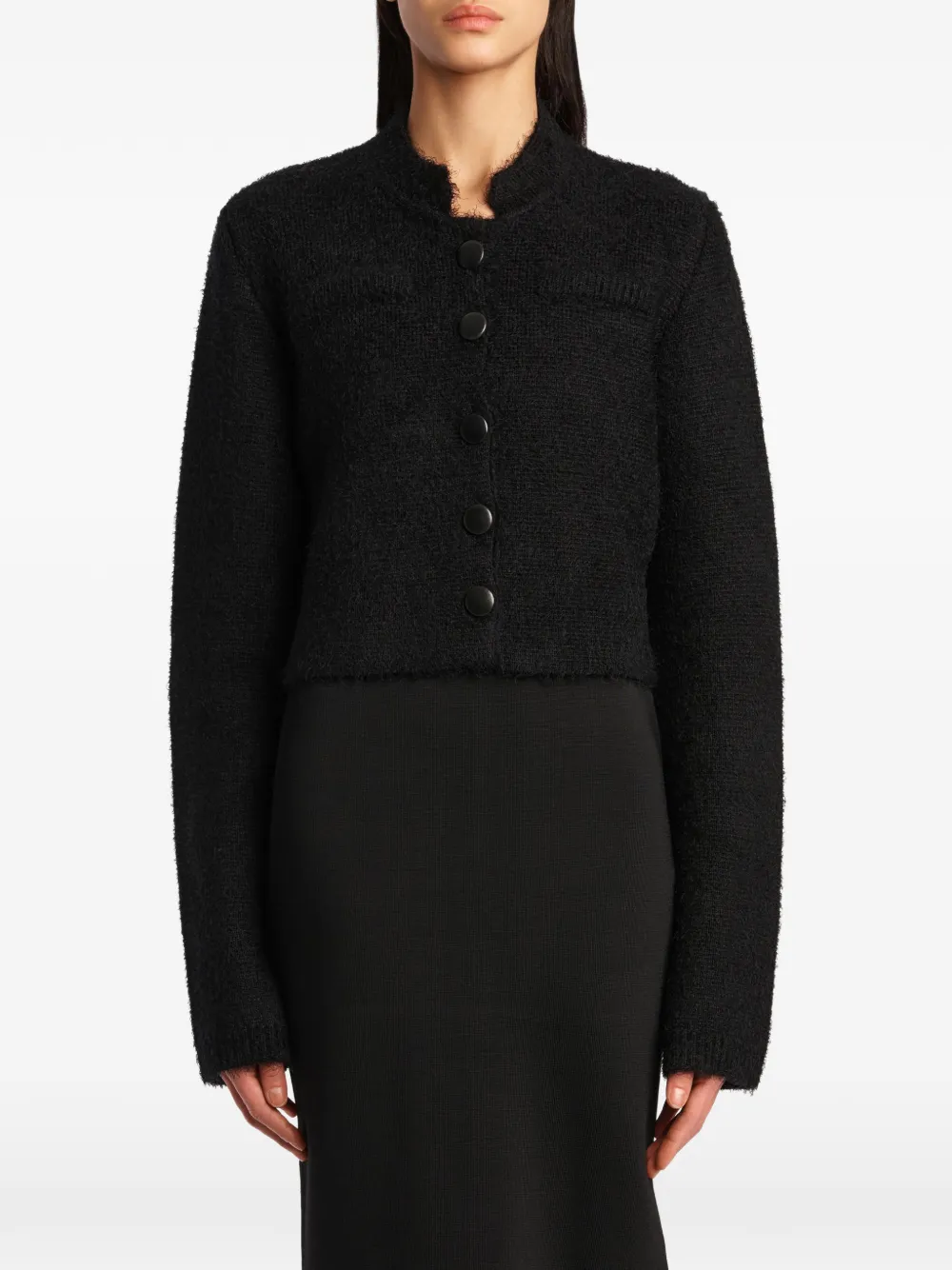 Khaite Silk-blend Cardigan in Black, view 3