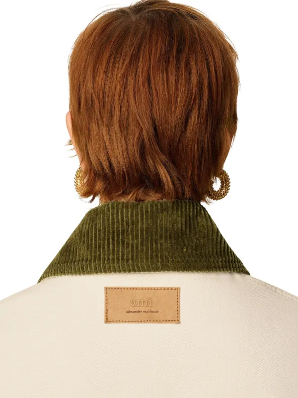 ami paris コーデュロイ ボンバー ジャケット AMI Paris コーデュロイカラー パデッドジャケット