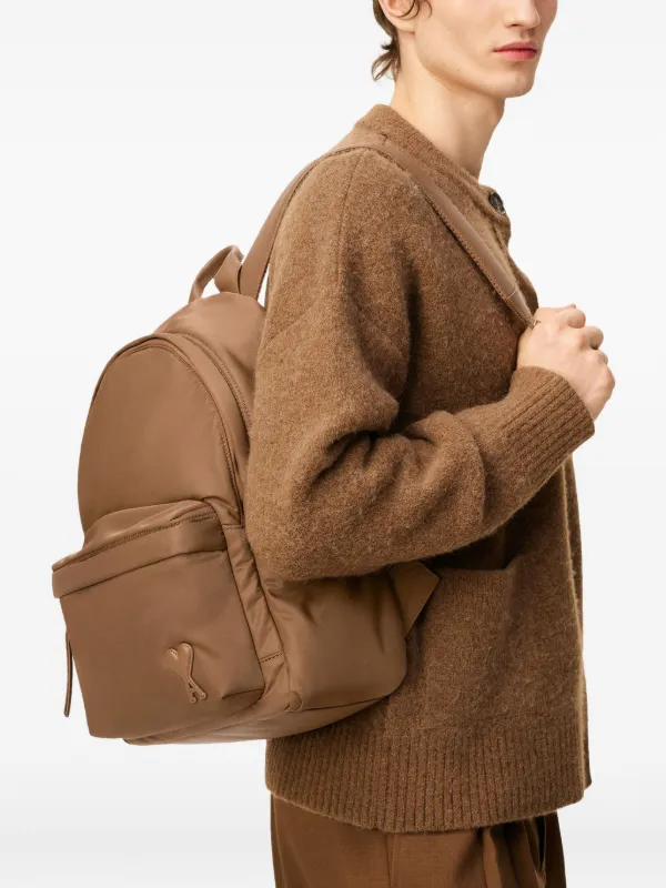 AMI Paris Marcel バックパック | ブラウン | FARFETCH JP