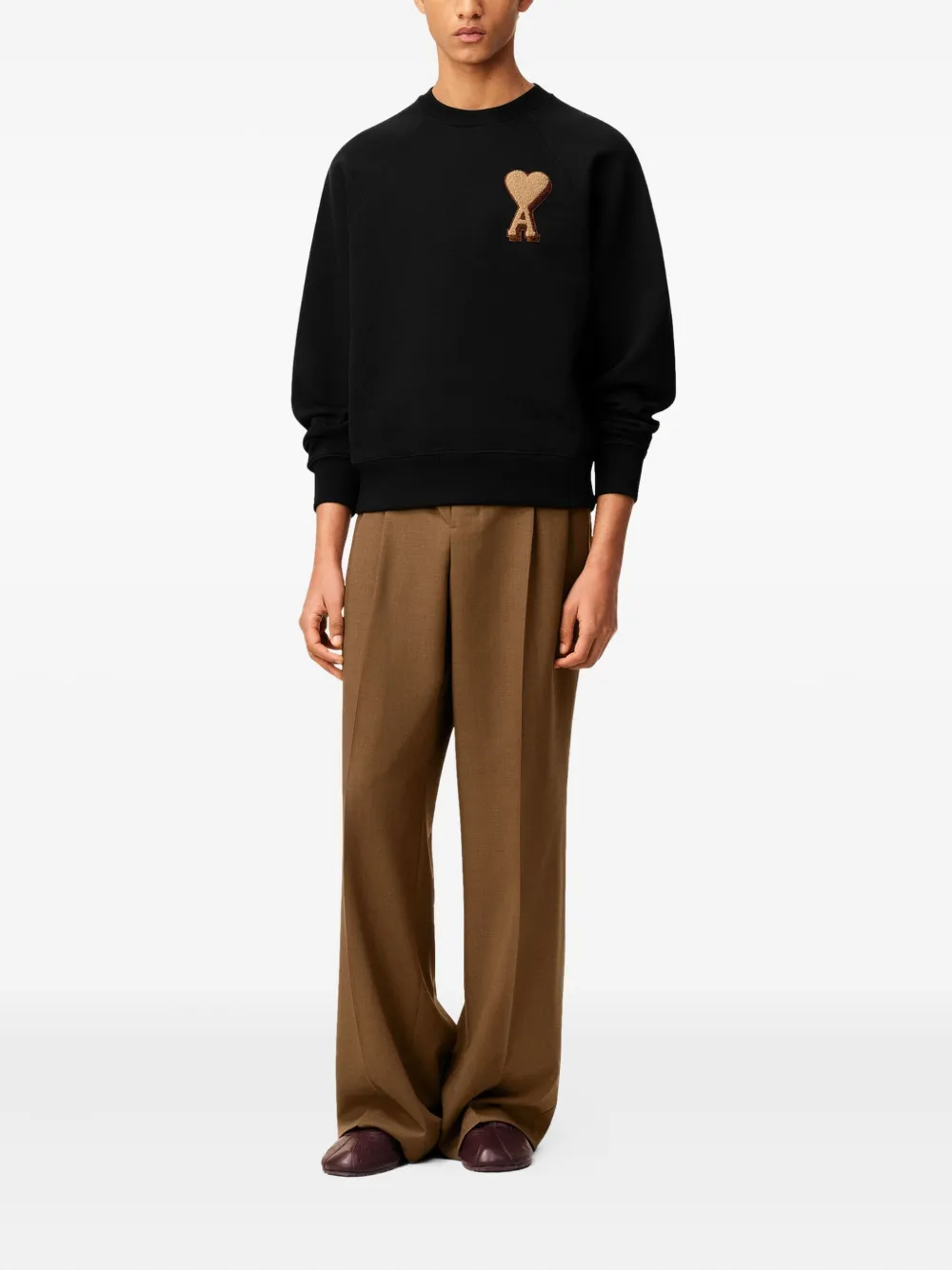 AMI Paris Sweater met logo Zwart