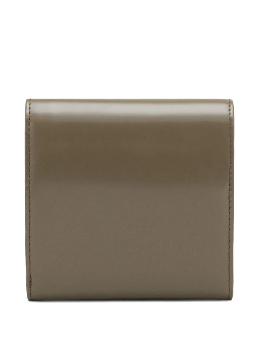 Ami Alexandre Mattiussi Grey Glazed Leather Paris Paris Compact Wallet Grey In Brown