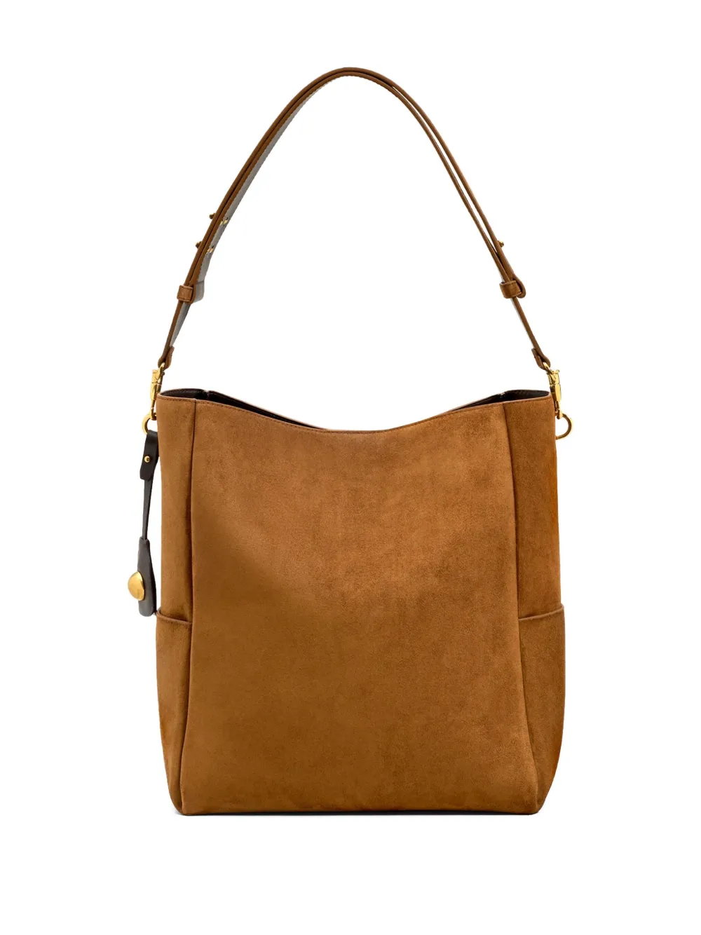 AMI Paris Carrousel leren bucket-tas Bruin