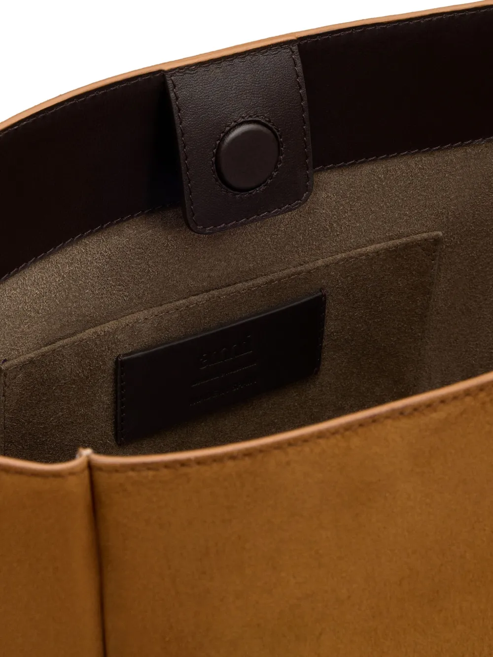 AMI Paris Carrousel leren bucket-tas Bruin