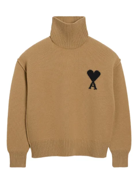 AMI Paris Ami de Coeur funnel-neck sweater