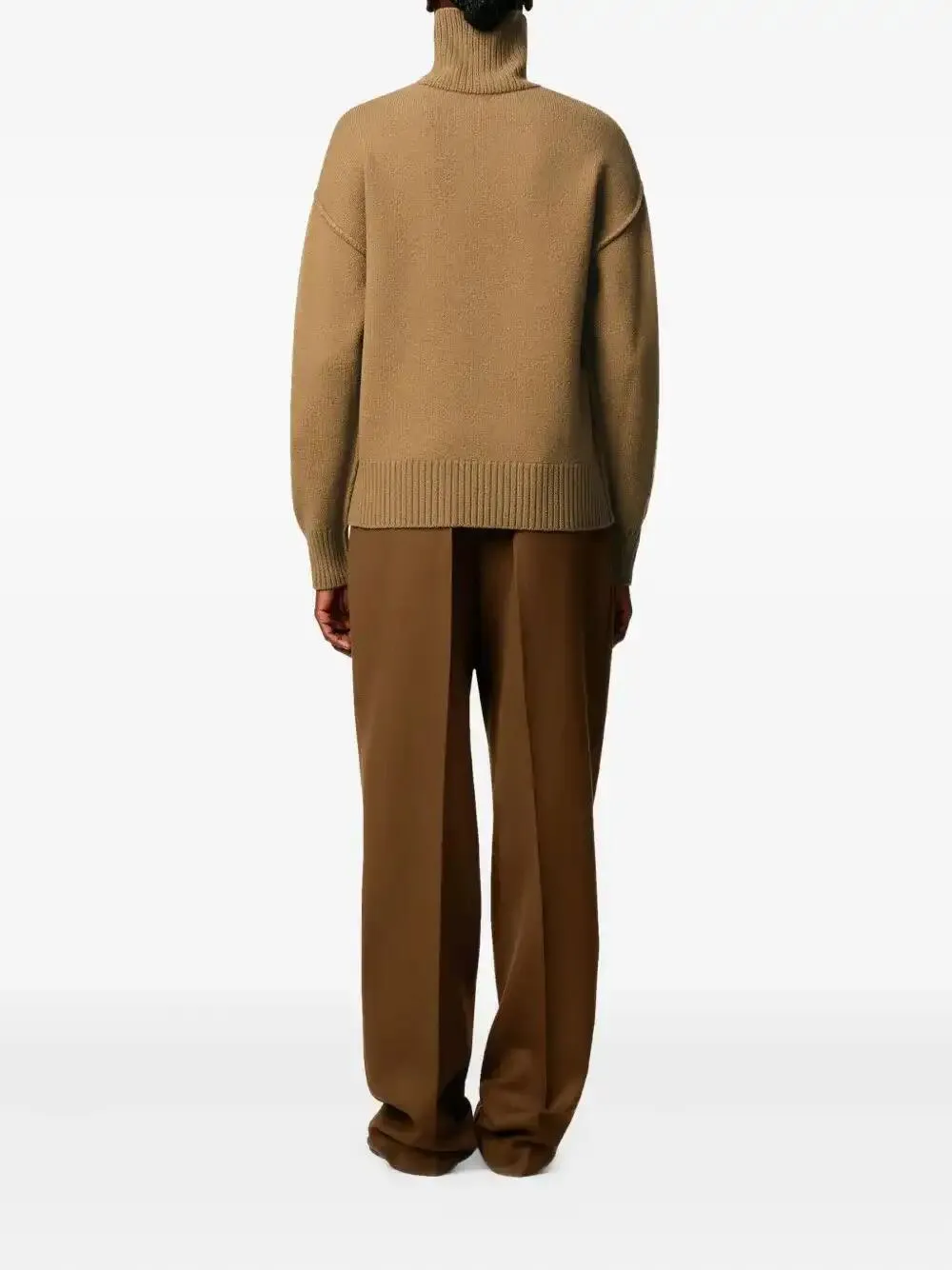 AMI Paris Ami de Coeur funnel-neck sweater - Marrone