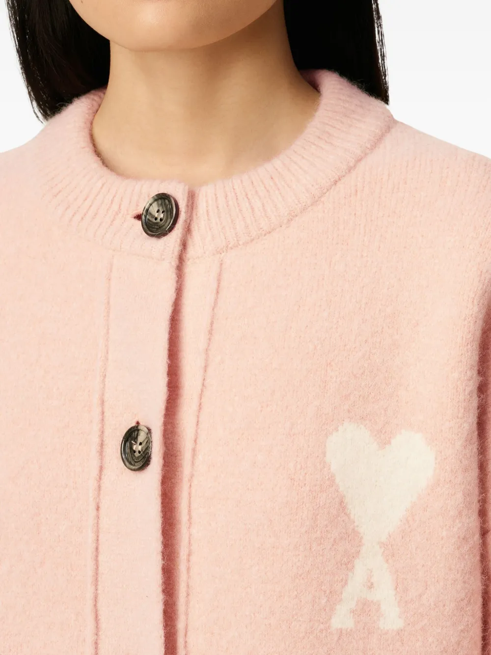 【激レア】ami ピンク ハートモチーフ カーディガン AMI Paris Ami De Coeur カーディガン | ピンク | FARFETCH JP