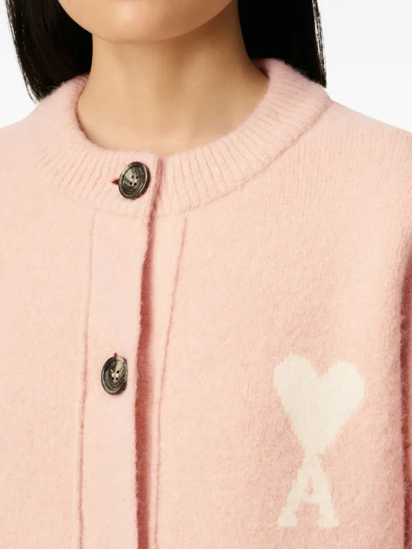 AMI Paris Ami De Coeur カーディガン | ピンク | FARFETCH JP