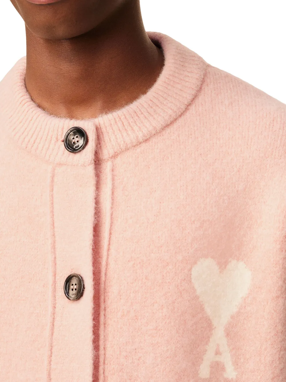 AMI Paris Ami De Coeur カーディガン | ピンク | FARFETCH JP